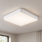 Ellis Square Ceiling Light in white - material and construction detail