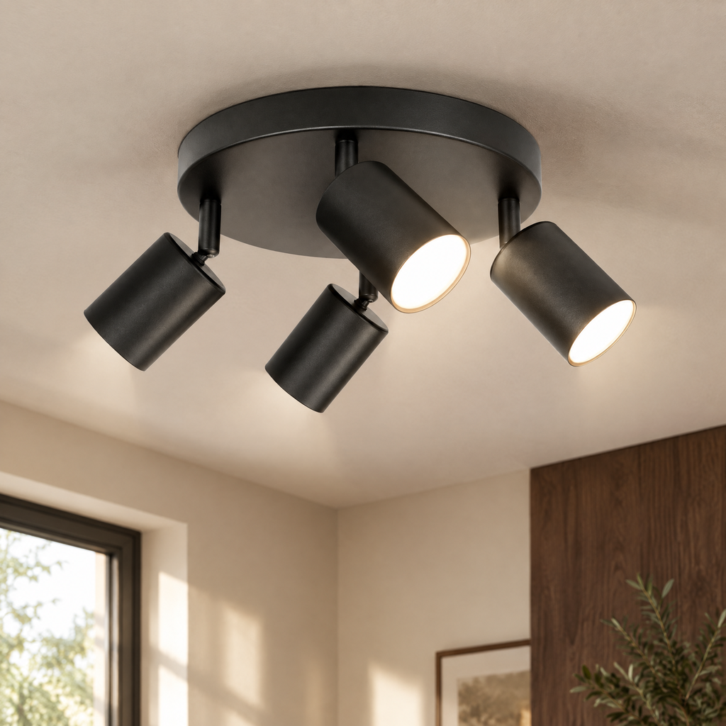 Harlow Spotlight Ceiling Light in black - room view